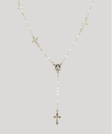 Colar-Terco-Feminino-Nossa-Senhora-Aparecida-com-Perolas-Dourado-9219533-Dourado_1