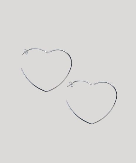 Brinco-Feminino-de-Argola-Coracao-Prateado-9300716-Prateado_1