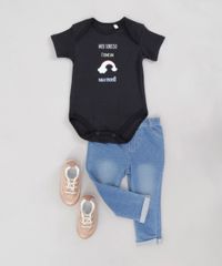 Body-Infantil--Meu-Sorriso-E-Como-Um-Arco-Iris-para-o-Vovo--Manga-Curta-Decote-Redondo-Preto-9229292-Preto_3