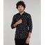 Camisa-Masculina-Slim-Estampada-Mini-Print-de-Rosas-Manga-Longa-Preta-9100342-Preto_1