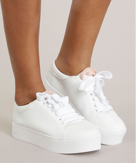 cadarço branco para tenis