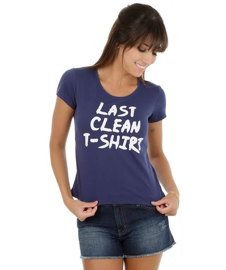 Blusa-com-Estampa--Last-Clean-T-Shirt--Azul-Marinho-8084157-Azul_Marinho_1