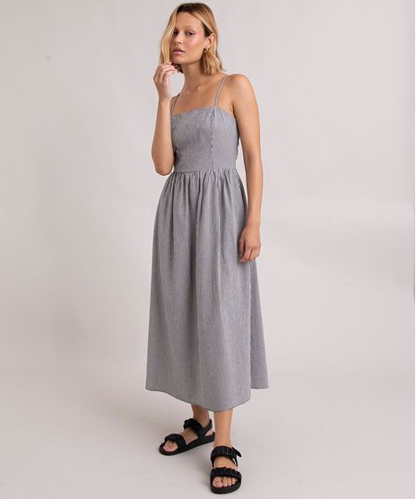 vestido-midi-estampado-xadrez-vichy-com-amarracao-alca-fina-preto-1001936-Preto_1