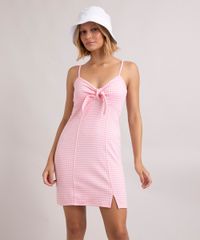 vestido-curto-com-no-estampado-xadrez-vichy-alca-fina-rosa-1005034-Rosa_4