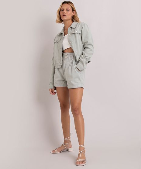 short-clochard-de-sarja-cintura-super-alta-com-pregas-verde-claro-1010650-Verde_Claro_1