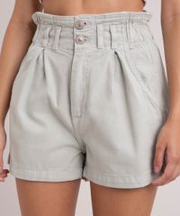 short-clochard-de-sarja-cintura-super-alta-com-pregas-verde-claro-1010650-Verde_Claro_2