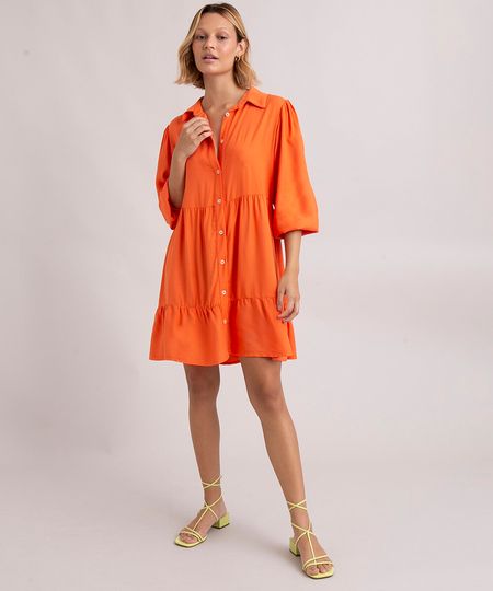 vestido-chemise-curto-de-viscose-manga-7-8-laranja-1008359-Laranja_1 vestido-chemise-curto-de-viscose-manga-7-8-laranja-1008359-Laranja_1