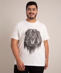 camiseta-de-algodao-plus-size-leao-manga-curta-gola-careca-branca-1001134-Branco_1