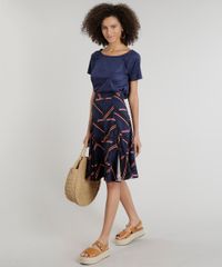 Saia-Feminina-Evase-Curta-Estampada-Geometrica-com-Fendas-Azul-Marinho-9111989-Azul_Marinho_3