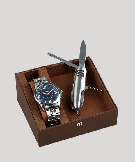 Kit-de-Relogio-Analogico-Mondaine-Masculino---Canivete---83419G0MVNE2K-Prateado-9282653-Prateado_1