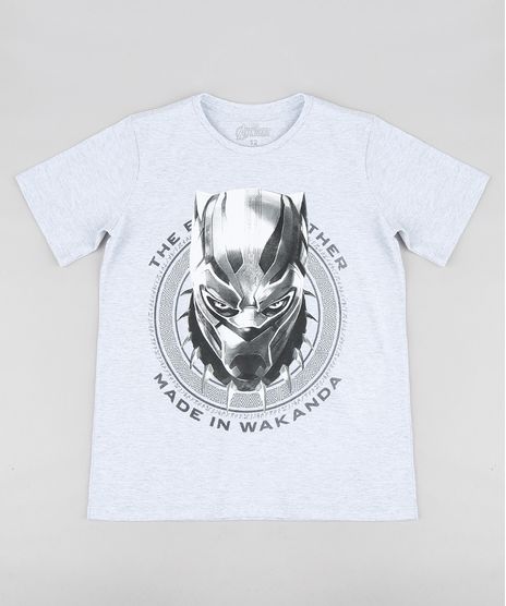 Camiseta-Infantil-Pantera-Negra-Os-Vingadores-Manga-Curta-Gola-Careca-Cinza-Mescla-Claro-9316437-Cinza_Mescla_Claro_1