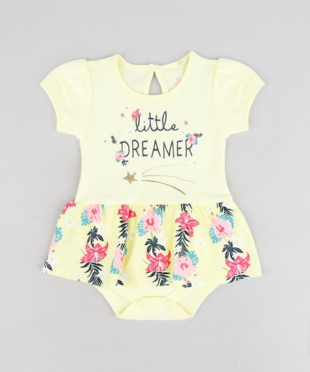 Body-Saia-Infantil--Little-Dreamer--Manga-Curta-Decote-Redondo-Amarelo-9114249-Amarelo_1