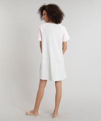 Camisola-Feminina-Estampada-de-Ratinho-Raglan-Manga-Curta-Decote-Redondo-Cinza-Mescla-Claro-9281243-Cinza_Mescla_Claro_2