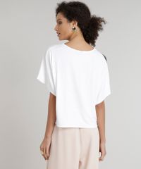 Blusa-Feminina-Ampla-com-Estampa-de-Folhas-Manga-Curta-Decote-Redondo-Off-White-9226326-Off_White_2