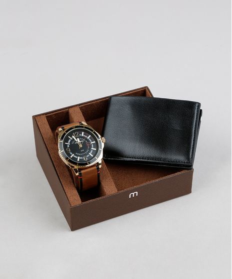 Kit-de-Relogio-Analogico-Mondaine-Masculino---Carteira---83401GPMVDH2K-Dourado-9339853-Dourado_1