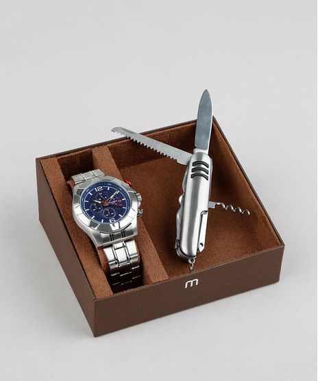 Kit-de-Relogio-Analogico-Mondaine-Masculino---Canivete---78756G0MVNS2K-Prateado-9339889-Prateado_1