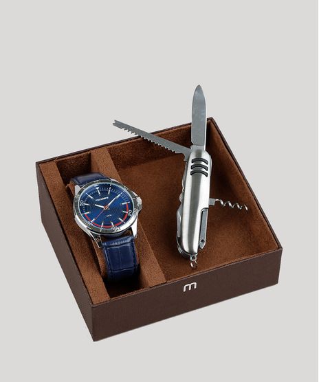 Kit-de-Relogio-Analogico-Mondaine-Masculino---Canivete---83375G0MVNH2KC-Azul-Marinho-9339904-Azul_Marinho_1