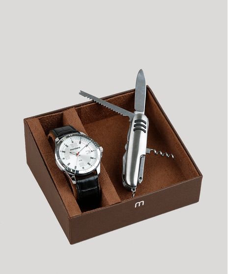 Kit-de-Relogio-Analogico-Mondaine-Masculino---Canivete---83407G0MVNH2K-Prateado-9339769-Prateado_1