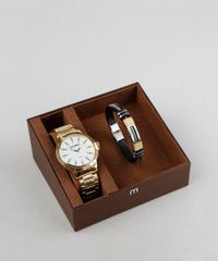 Kit-de-Relogio-Analogico-Mondaine-Masculino---Pulseira---83400GPMVDE1K-Dourado-9339877-Dourado_1