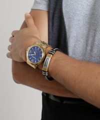 Kit-de-Relogio-Analogico-Mondaine-Masculino---Pulseira---83398GPMVDE3KB-Dourado-9339868-Dourado_2
