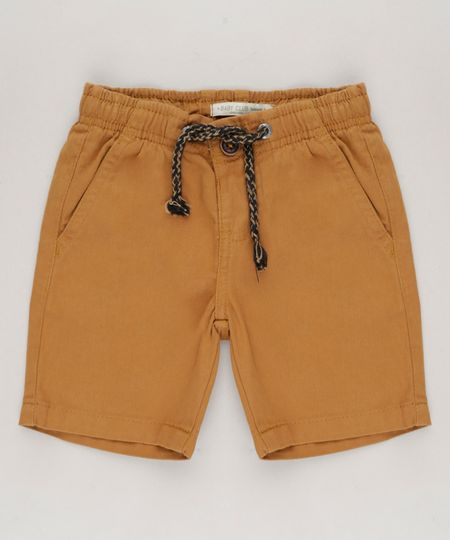 Bermuda-Infantil-com-Cordao-e-Bolsos-Caramelo-9241275-Caramelo_1
