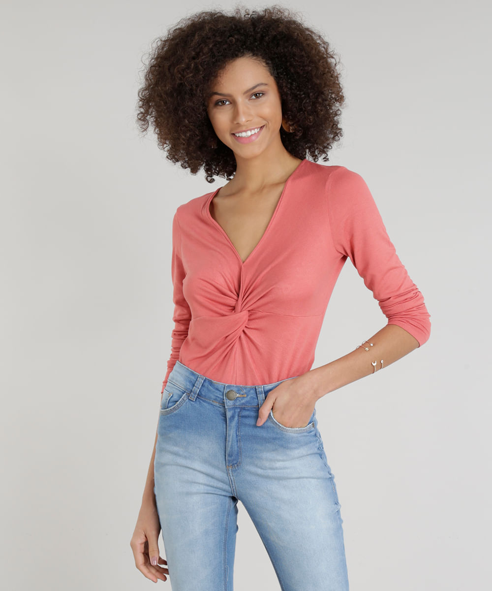 body manga longa c&a