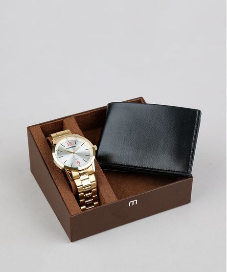 Kit-de-Relogio-Analogico-Mondaine-Masculino---Carteira---83422GPMVDE2KA-Dourado-9339796-Dourado_1