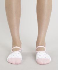 Meia-Feminina-Sapatilha-Estampada-de-Poas-e-Listras-Rose-9297942-Rose_4