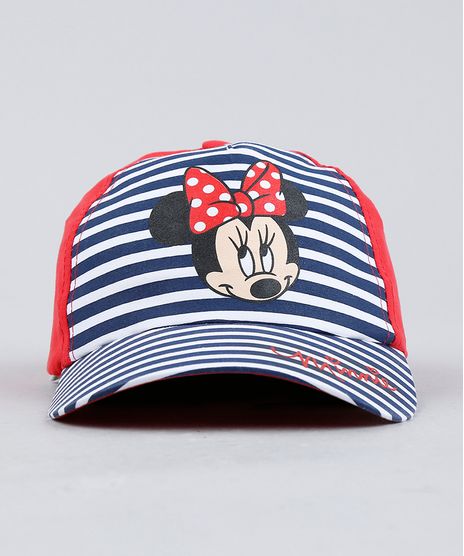 Bone-Infantil-Aba-Curva-Minnie-Listrado--Vermelho-9284924-Vermelho_1