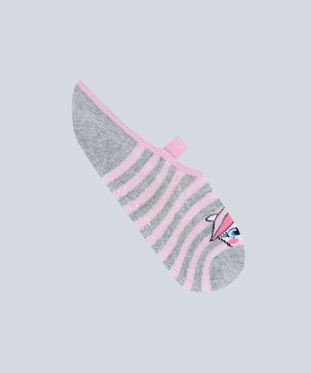 Meia-Sapatilha-Infantil-Listrada-com-Unicornio-Cinza-Mescla-9323953-Cinza_Mescla_1