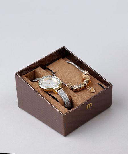 Kit-de-Relogio-Analogico-Mondaine-Feminino---Pulseira---53641LPMVBE1KZ-Dourado-9339940-Dourado_1