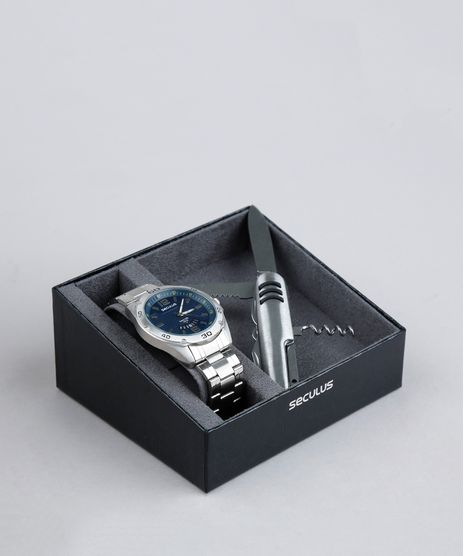 Kit-de-Relogio-Analogico-Seculus-Masculino---Canivete---20576G0SVNA2K-Prateado-9339925-Prateado_1