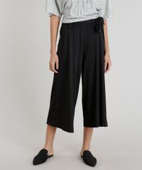 Calca-Pantacourt-Feminina-com-Faixa-para-Amarrar-Preta-9287108-Preto_1