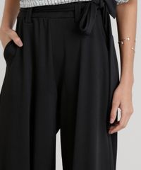 Calca-Pantacourt-Feminina-com-Faixa-para-Amarrar-Preta-9287108-Preto_4