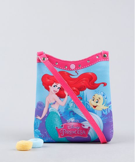 Bolsa-Infantil-Ariel-Pequena-Sereia-Estampada---Elastico-de-Cabelo-Azul-Claro-9239120-Azul_Claro_1