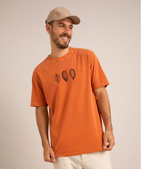 camiseta-em-algodao-semente-de-cacau-manga-curta-gola-careca-laranja-1011514-Laranja_1