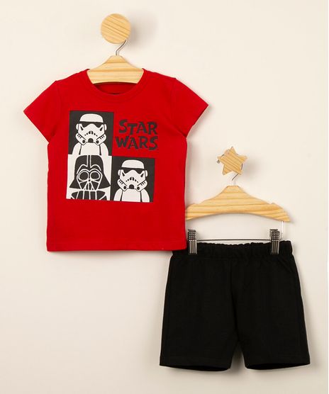 conjunto-infantil-em-algodao-star-wars-de-camiseta-manga-curta---short-vermelho-1009573-Vermelho_1