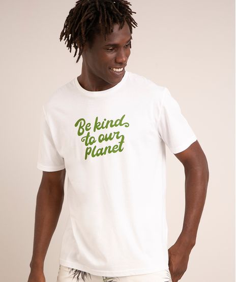 camiseta-de-algodao-manga-curta-gola-careca--be-kind-to-our-planet--branca-9999646-Branco_1