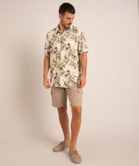camisa-comfort-de-viscose-estampado-folhagens-manga-curta-bege-1004933-Bege_3