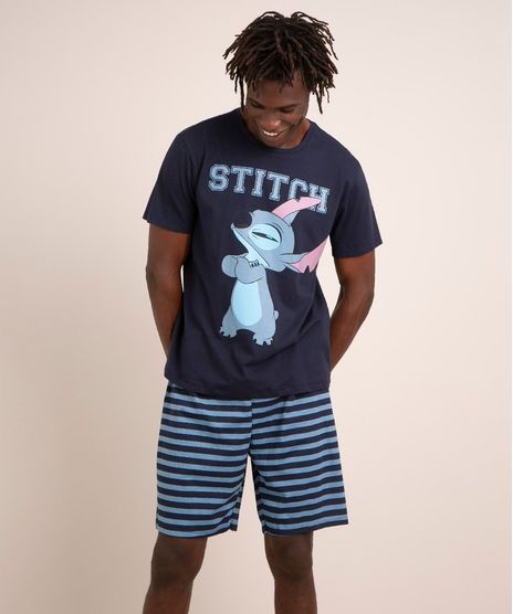 pijama-de-algodao-manga-curta-gola-careca-estampado-stitch-azul-marinho-1009541-Azul_Marinho_1