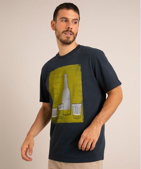 camiseta-de-algodao--tarde-ensolarada-pede-uma-breja-gelada--manga-curta-gola-careca-azul-marinho-1011517-Azul_Marinho_1