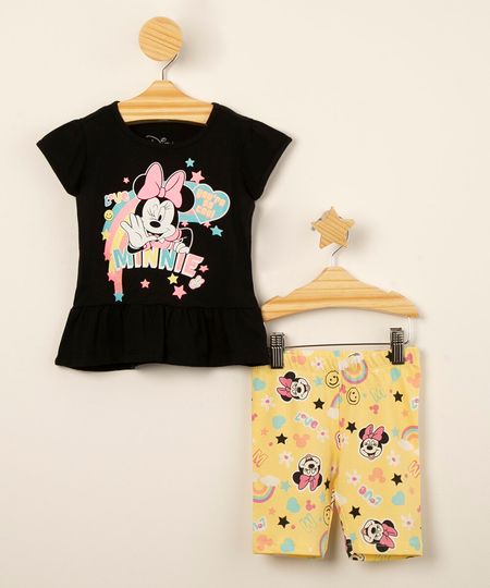 conjunto-infantil-minnie-de-blusa-manga-curta---bermuda-estampada-preto-1009925-Preto_1