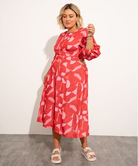 vestido-midi-plus-size-estampado-abstrato-manga-bufante-decote-redondo-mindset---isabela-bueno-vermelho-1012430-Vermelho_1
