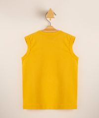 Regata-Infantil-Basica-de-Algodao-com-Bolso-Amarela-1006546-Amarelo_2