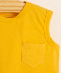 Regata-Infantil-Basica-de-Algodao-com-Bolso-Amarela-1006546-Amarelo_3