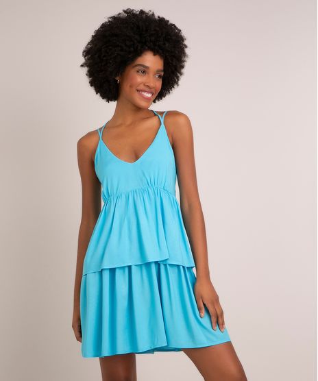 Vestido-Curto-de-Viscose-com-Babado-Alca-Fina-Azul-Claro-9982950-Azul_Claro_1