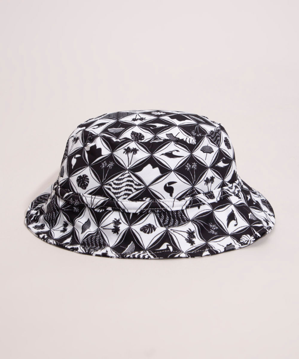 chapéu infantil estampado monograma com proteção uv50+ além dos mares rio de janeiro multicor