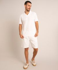 Polo-de-Piquet-Masculina-Comfort-Manga-Curta-Gola-V-Branca-9733750-Branco_3