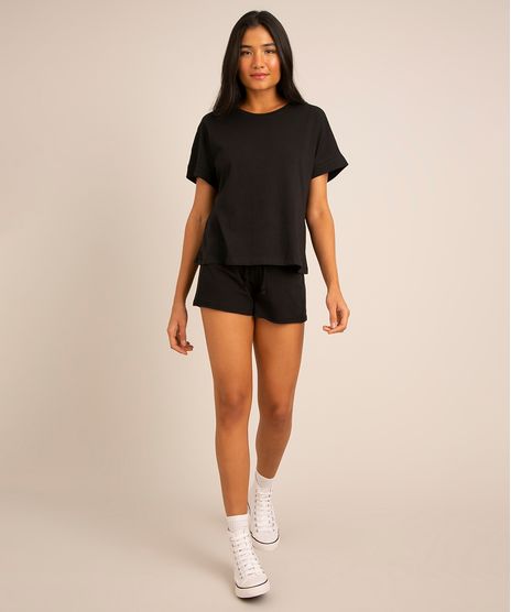 conjunto-basico-de-camiseta-muscle-tee-manga-curta-decote-redondo---short-preto-1008089-Preto_1