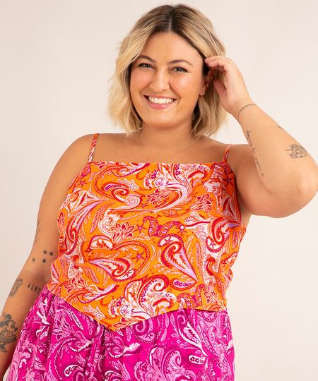 regata-plus-size-cropped-lenco-de-viscose-estampado-paisley-com-amarracao-alca-fina-decote-reto-alem-dos-mares-noronha-manu-gavassi-coral-1005633-Coral_1 regata-plus-size-cropped-lenco-de-viscose-estampado-paisley-com-amarracao-alca-fina-decote-reto-alem-dos-mares-noronha-manu-gavassi-coral-1005633-Coral_1